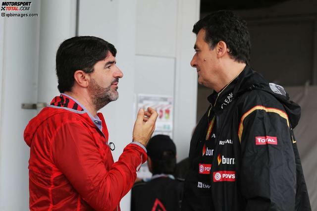 Alonso-Manager Garcia Abad und Lotus-Mann Gastaldi haben Gesprächsbedarf Alonso-Manager Garcia Abad und Lotus-Mann Gastaldi haben Gesprächsbedarf