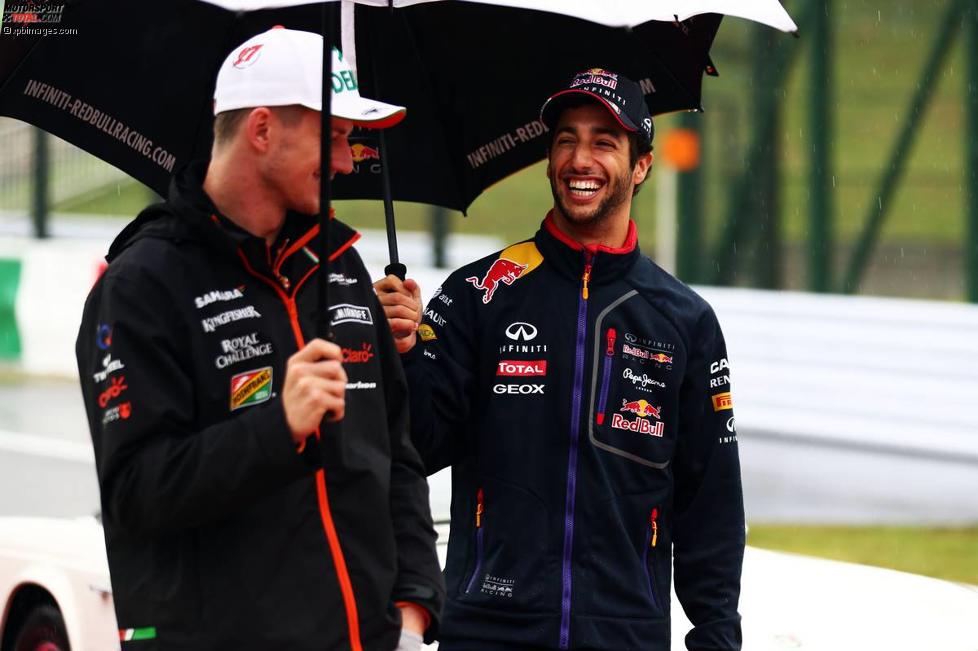 Nico Hülkenberg (Force India) und Daniel Ricciardo (Red Bull) 