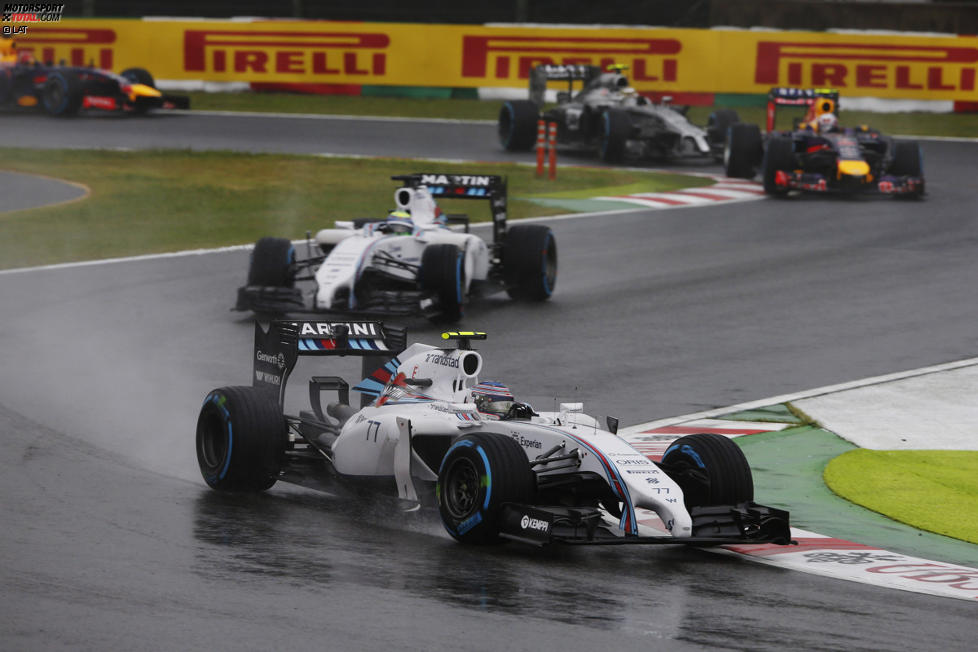 Valtteri Bottas (Williams), Felipe Massa (Williams) und Daniel Ricciardo (Red Bull) 