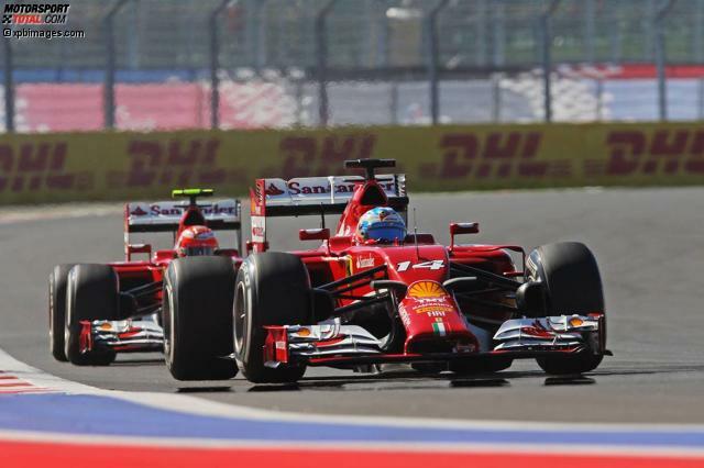 Die Ferraris im Gleichschritt: Alonso und Räikkönen beide nur im Mittelfeld Die Ferraris im Gleichschritt: Alonso und Räikkönen beide nur im Mittelfeld