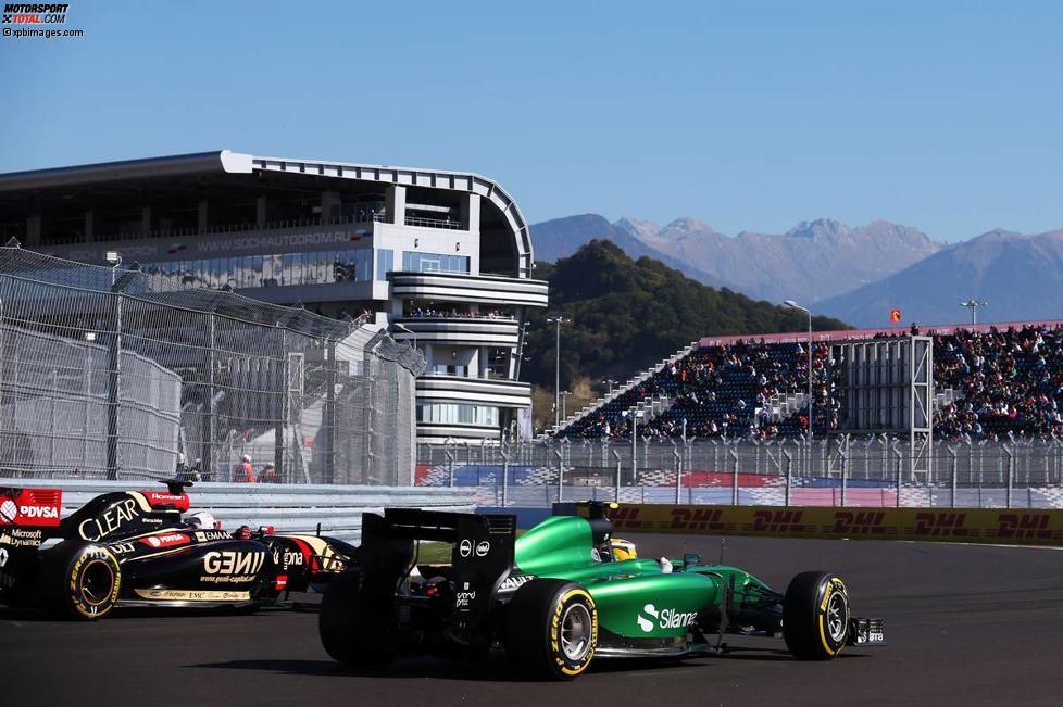 Marcus Ericsson (Caterham) und Romain Grosjean (Lotus) 