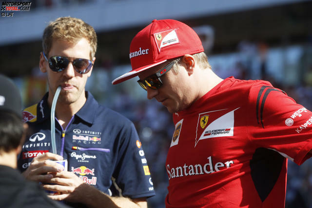 Sebastian Vettel und Kimi Räikkönen verstehen sich abseits der Strecke gut Sebastian Vettel und Kimi Räikkönen verstehen sich abseits der Strecke gut