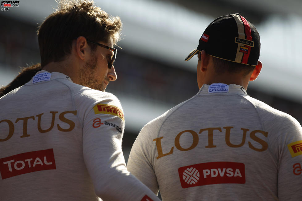 Romain Grosjean (Lotus) und Pastor Maldonado (Lotus) 