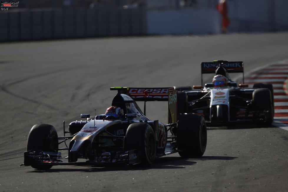 Daniil Kwjat (Toro Rosso) und Sergio Perez (Force India) 