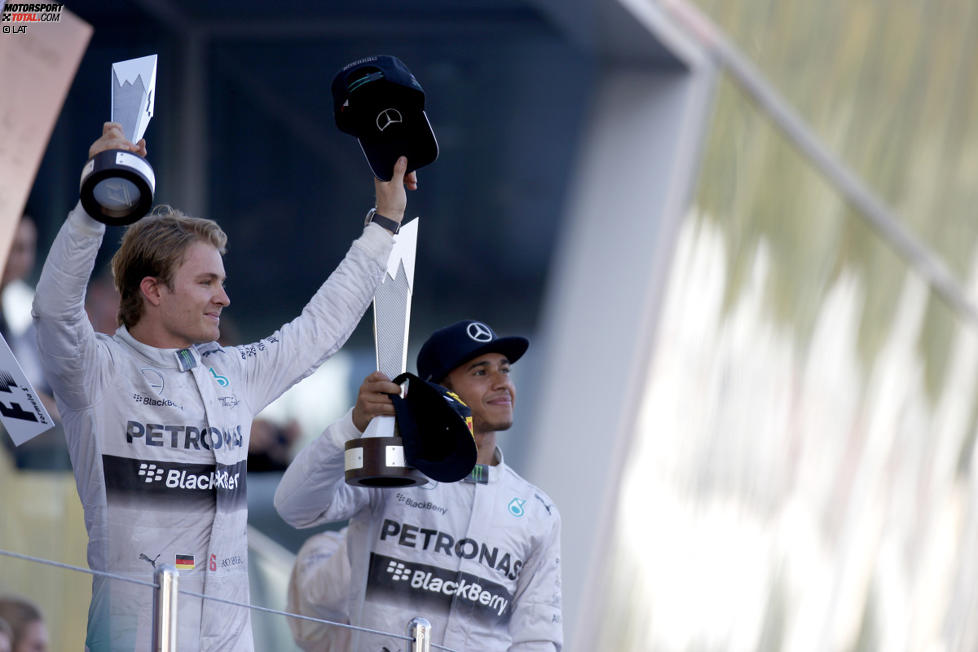 Nico Rosberg (Mercedes) und Lewis Hamilton (Mercedes) 