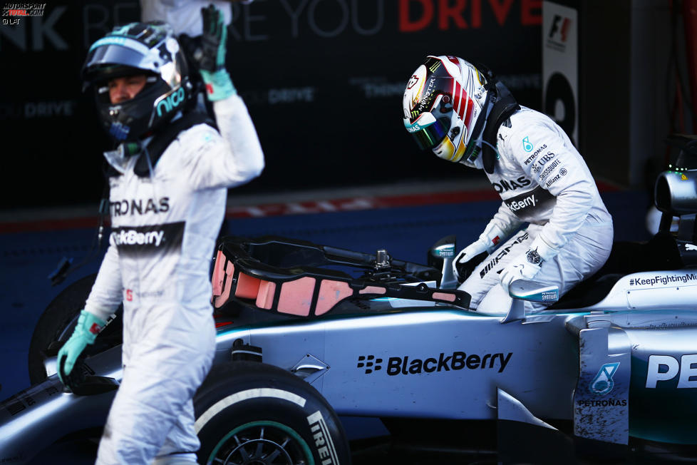 Nico Rosberg (Mercedes) und Lewis Hamilton (Mercedes) 