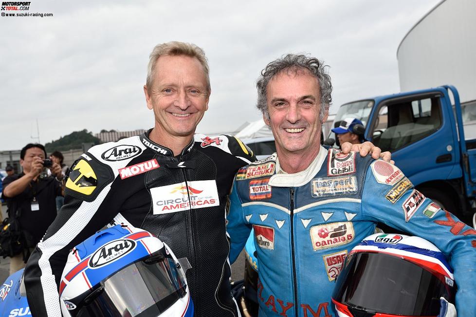 Kevin Schwantz und Franco Uncini