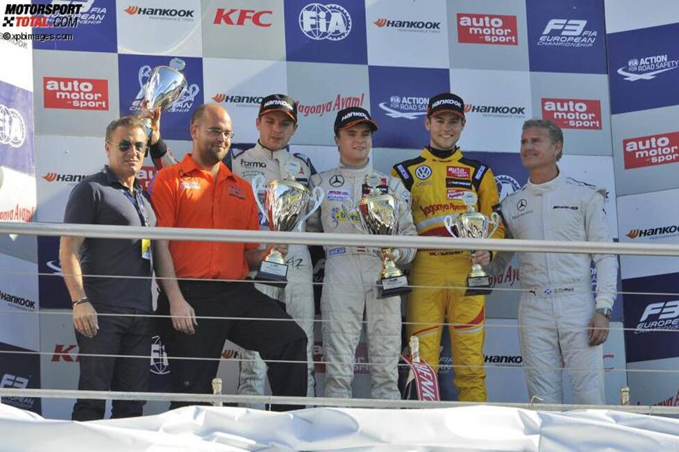 Jean Alesi, Jordan King, Lucas Auer, Tom Blomqvist und David Coulthard 