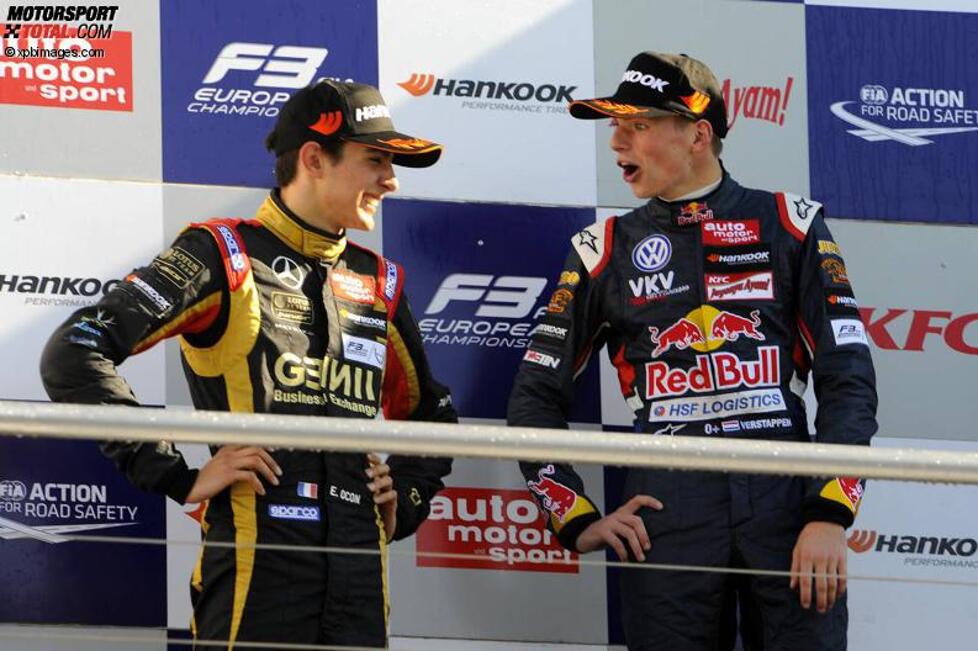 Esteban Ocon und Max Verstappen 