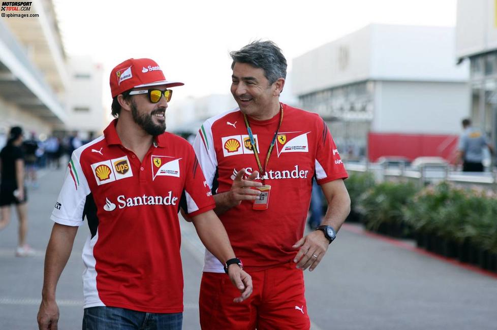 Fernando Alonso (Ferrari) und Marco Mattiacci 