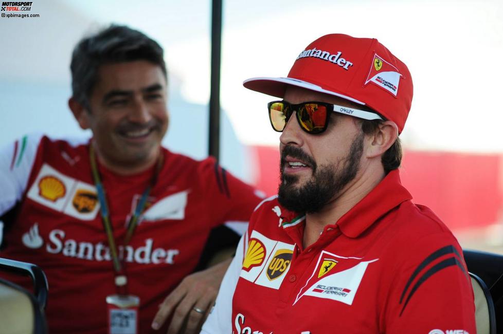 Marco Mattiacci und Fernando Alonso (Ferrari) 