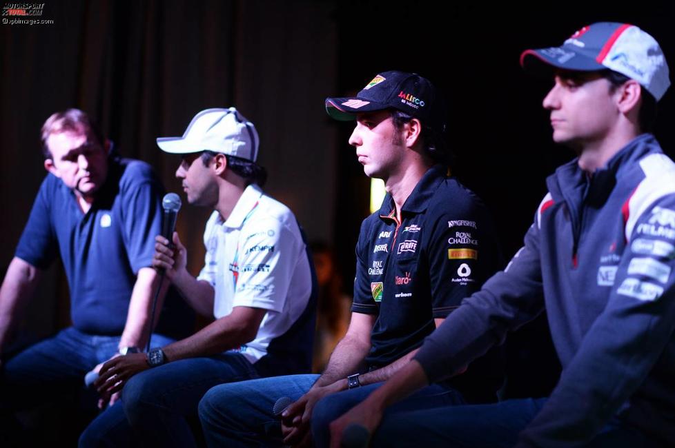 Felipe Massa (Williams), Sergio Perez (Force India) und Esteban Gutierrez (Sauber) 
