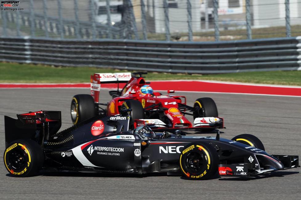 Adrian Sutil (Sauber) und Fernando Alonso (Ferrari) 