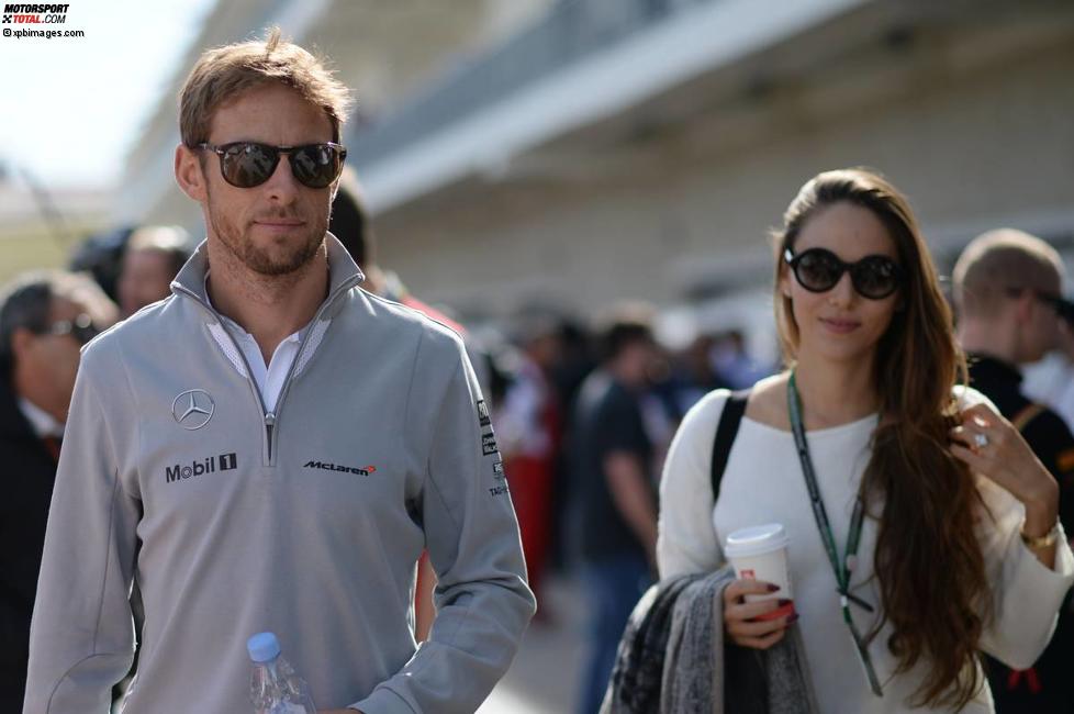 Jenson Button (McLaren) mit Freundin Jessica Michibata 