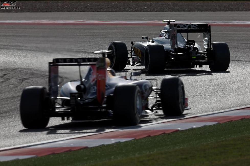 Kevin Magnussen (McLaren) und Sebastian Vettel (Red Bull) 