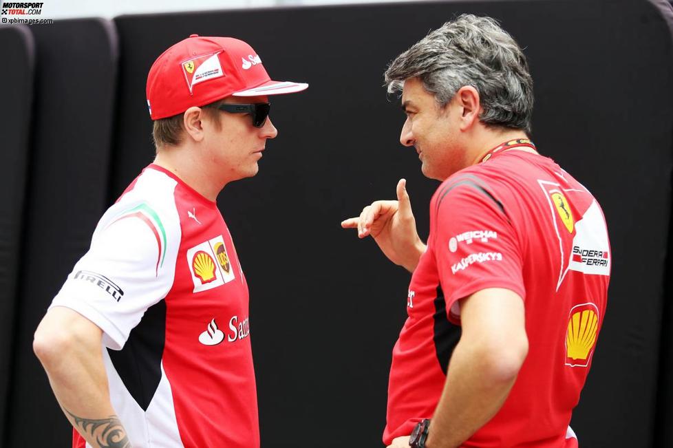 Marco Mattiacci und Kimi Räikkönen (Ferrari) 
