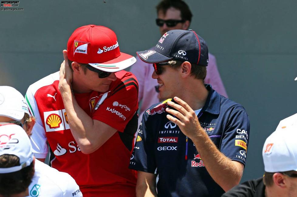 Sebastian Vettel (Red Bull) und Kimi Räikkönen (Ferrari) 