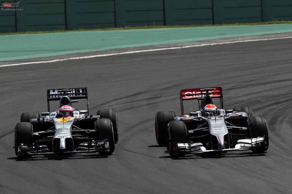 Jenson Button (McLaren) und Adrian Sutil (Sauber) 