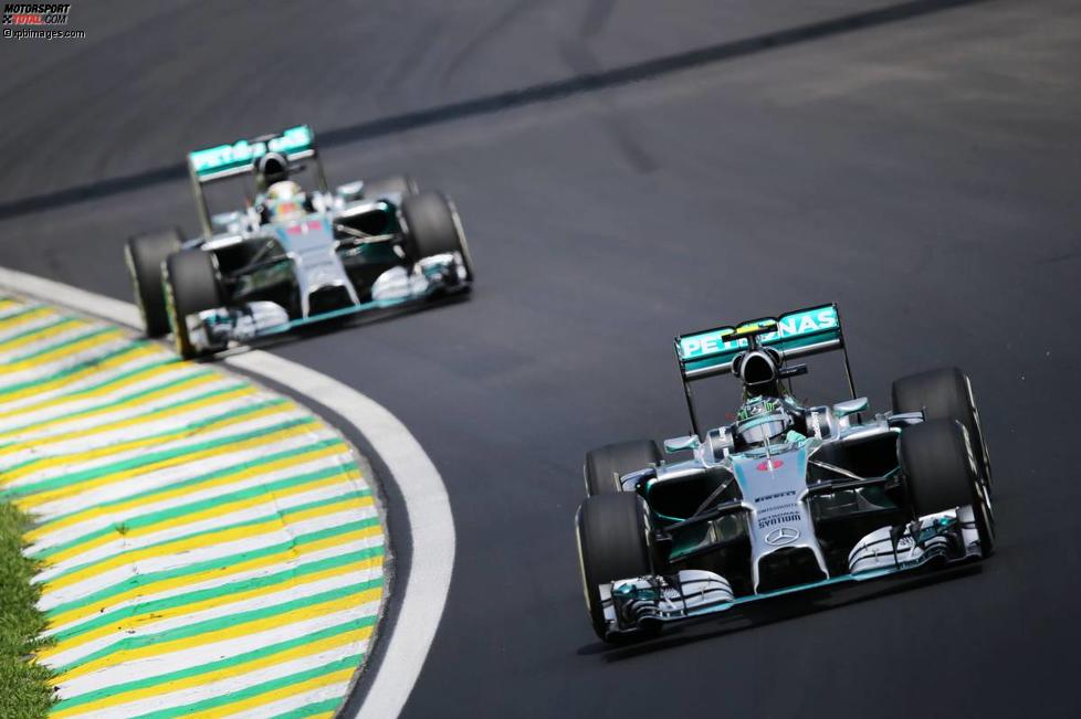 Nico Rosberg (Mercedes) und Lewis Hamilton (Mercedes) 