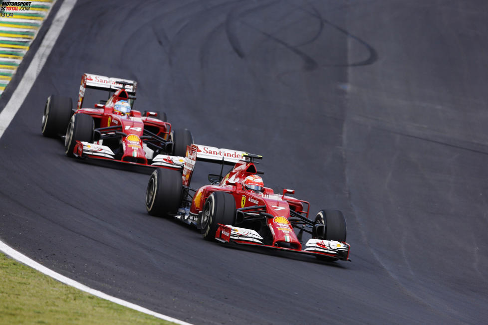 Kimi Räikkönen (Ferrari) und Fernando Alonso (Ferrari) 