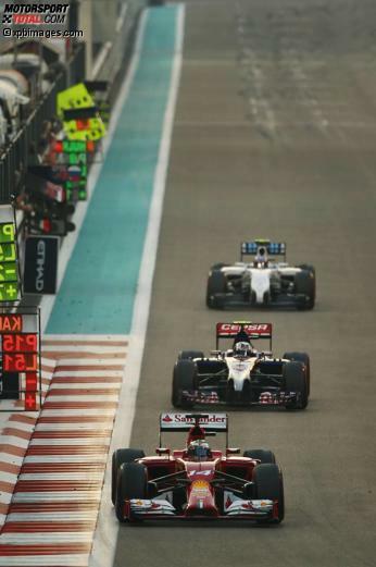 Fernando Alonso fuhr auch in Abu Dhabi der Spitze hinterher