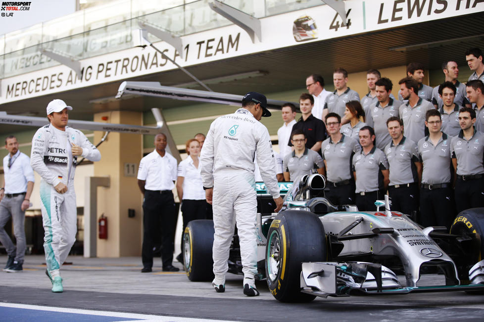 Lewis Hamilton (Mercedes) und Nico Rosberg (Mercedes) 