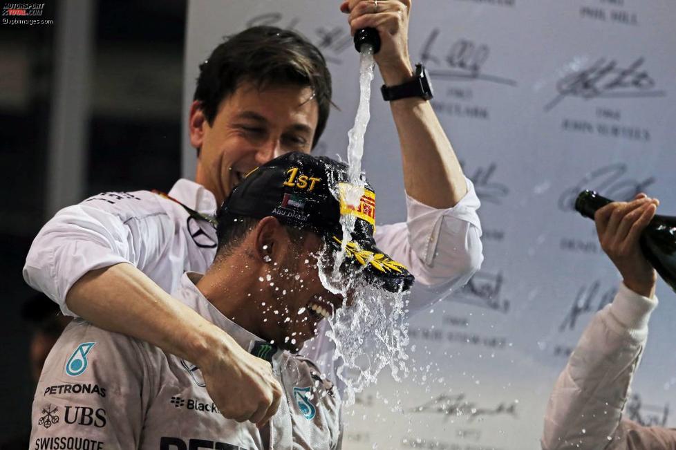 Lewis Hamilton (Mercedes) und Toto Wolff 