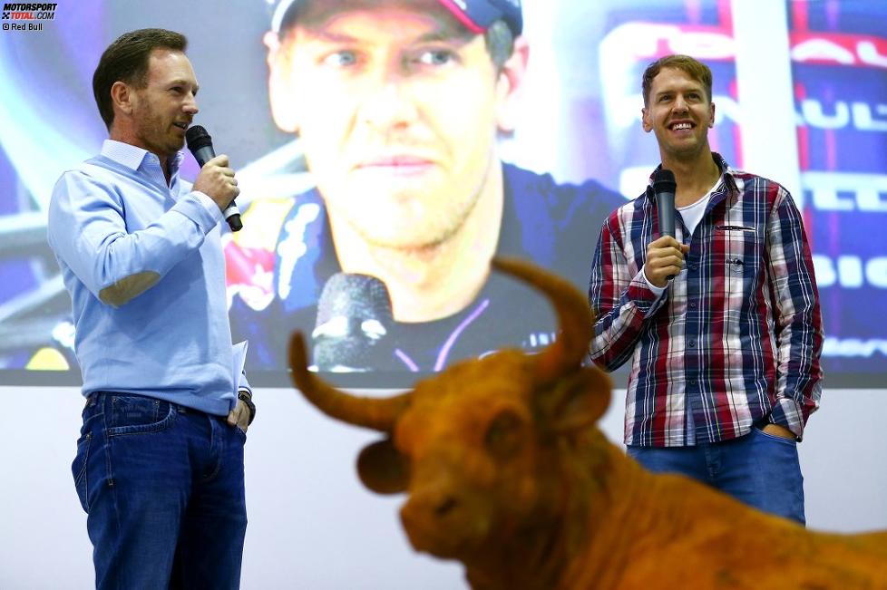 Christian Horner und Sebastian Vettel 