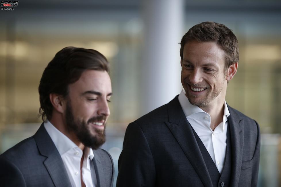 Jenson Button und Fernando Alonso (McLaren) 