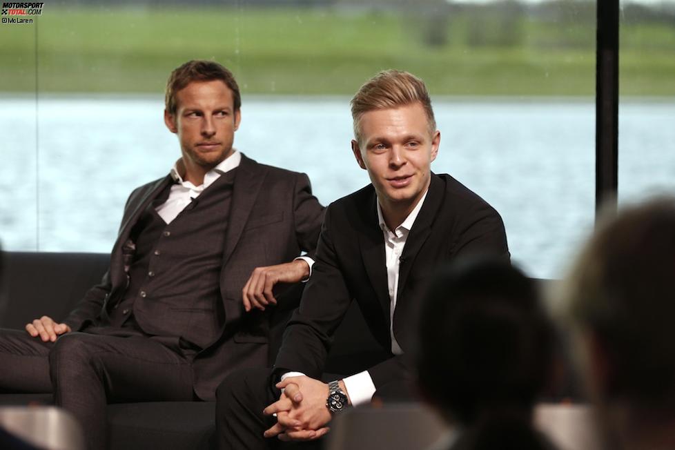Kevin Magnussen und Jenson Button (McLaren) 