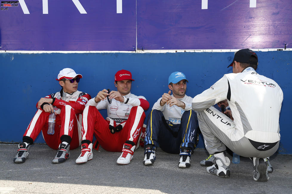 Ho-Pin Tung (China), Nelson Piquet Jun. (China), Nicolas Prost (e.dams) und Stephane Sarrazin (Venturi) 