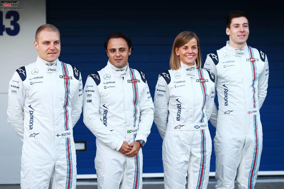 Valtteri Bottas (Williams), Felipe Massa (Williams), Susie Wolff und Alex Lynn (DAMS) 