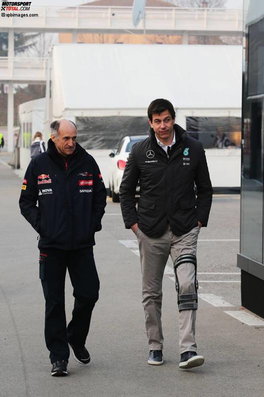 Franz Tost (Toro Rosso) und Toto Wolff (Mercedes) 