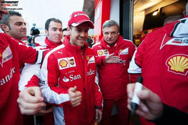 Schon ein halber Italiener: Sebastian Vettel ist angekommen bei Ferrari Schon ein halber Italiener: Sebastian Vettel ist angekommen bei Ferrari