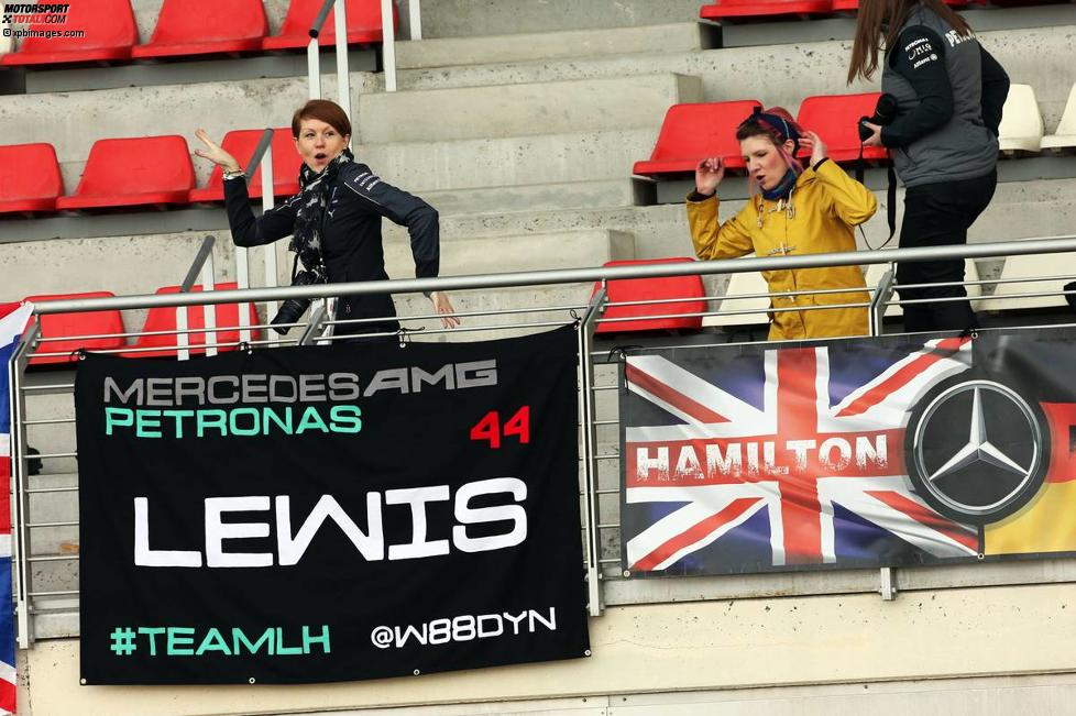 Fans von Lewis Hamilton (Mercedes) 