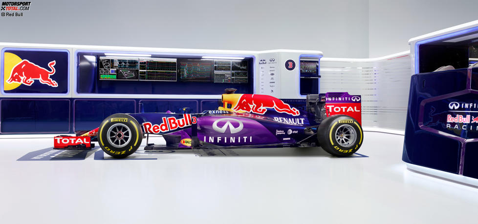 Lackierung des Red-Bull-Renault RB11 für die Formel-1-Saison 2015