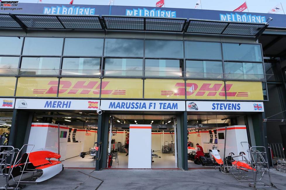 Garage des Manor-Teams