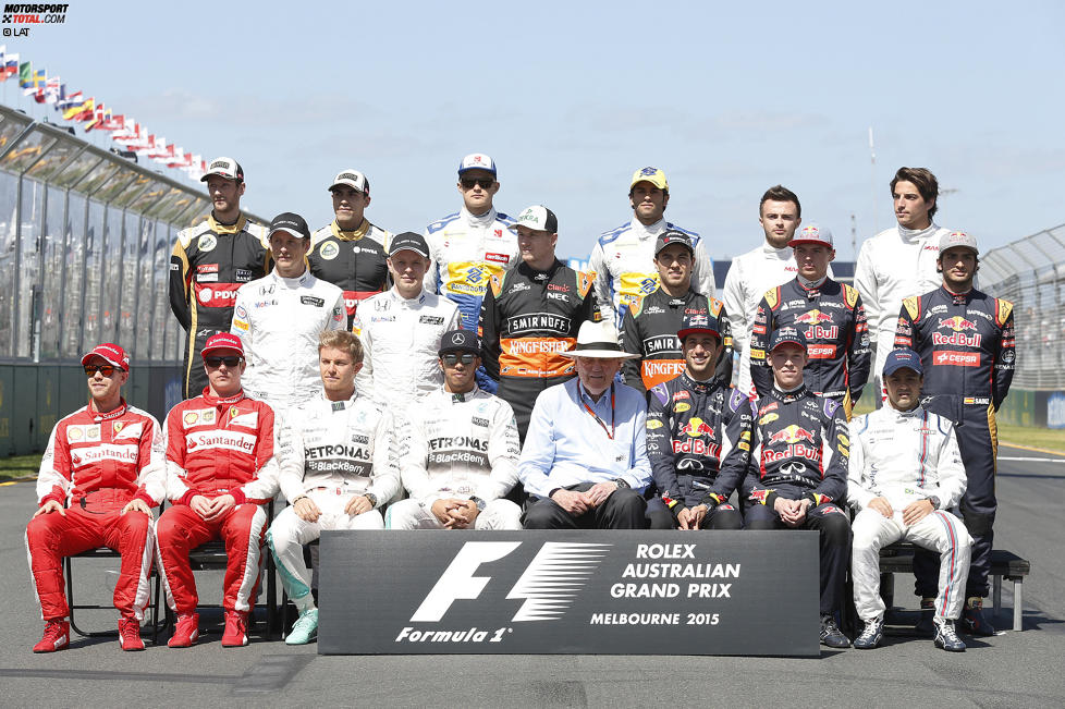 Das Formel-1-Fahrer-Feld zu Beginn der Saison in Melbourne