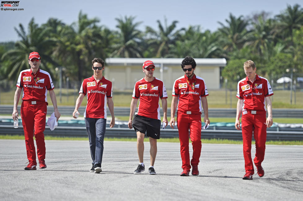 Sebastian Vettel (Ferrari) und Esteban Gutierrez 