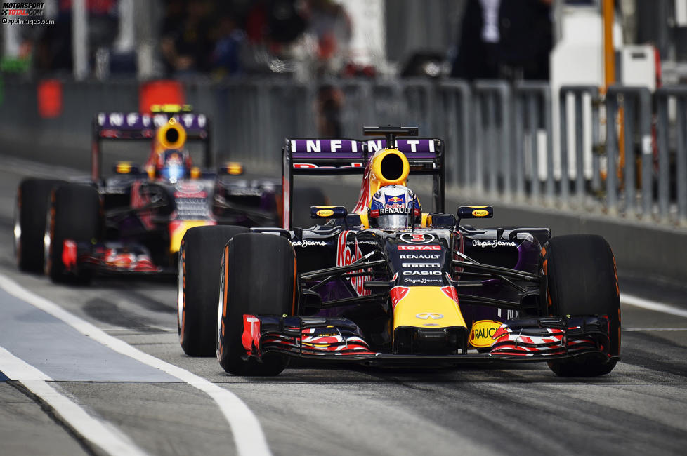 Daniel Ricciardo (Red Bull) und Daniil Kwjat (Red Bull) 