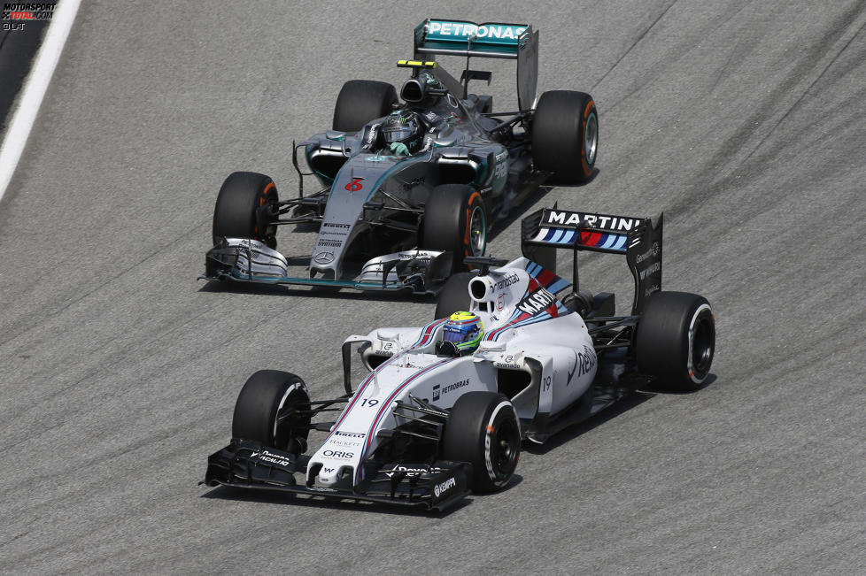 Felipe Massa (Williams) und Nico Rosberg (Mercedes) 