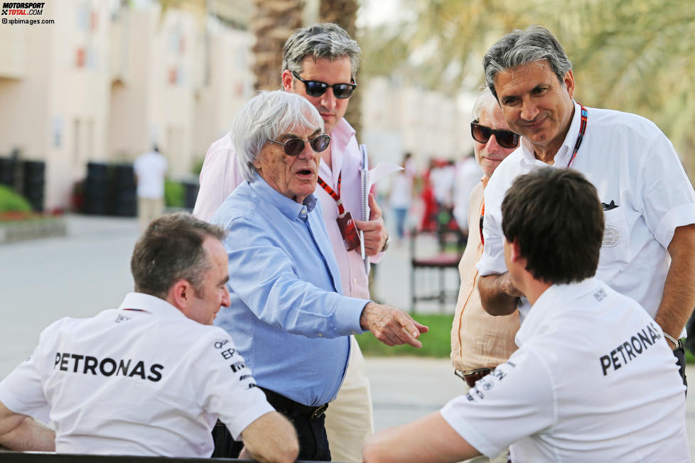 Bernie Ecclestone und Toto Wolff 