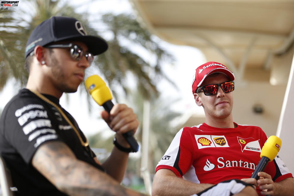 Lewis Hamilton (Mercedes) und Sebastian Vettel (Ferrari) 