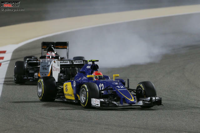 Felipe Nasr konnte Nico Hülkenberg bis zum Ende des Rennens hinter sich halten Felipe Nasr konnte Nico Hülkenberg bis zum Ende des Rennens hinter sich halten