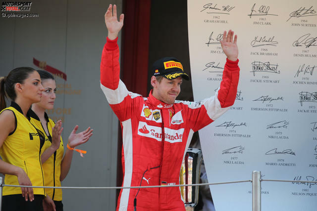 Rang zwei verloren, aber dennoch glücklich: Sebastian Vettel