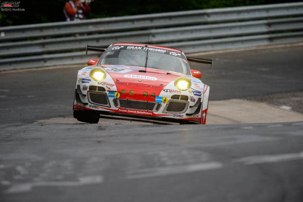 Sabine Schmitz, Patrick Huisman, Patrick Pilet und Jörg Bergmeister