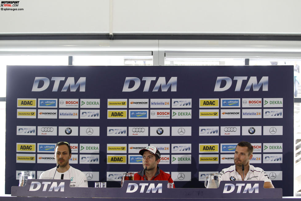 Gary Paffett (ART-Mercedes), Mike Rockenfeller (Phoenix-Audi) und Martin Tomczyk (Schnitzer-BMW) 