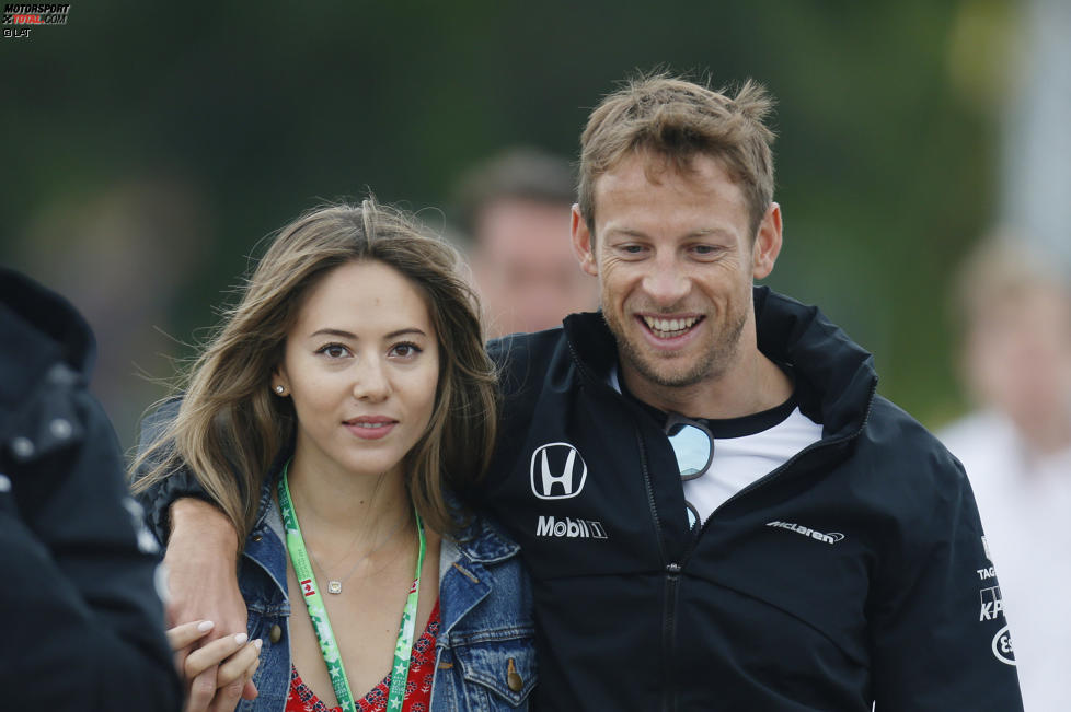 Jenson Button (McLaren) mit Frau Jessica