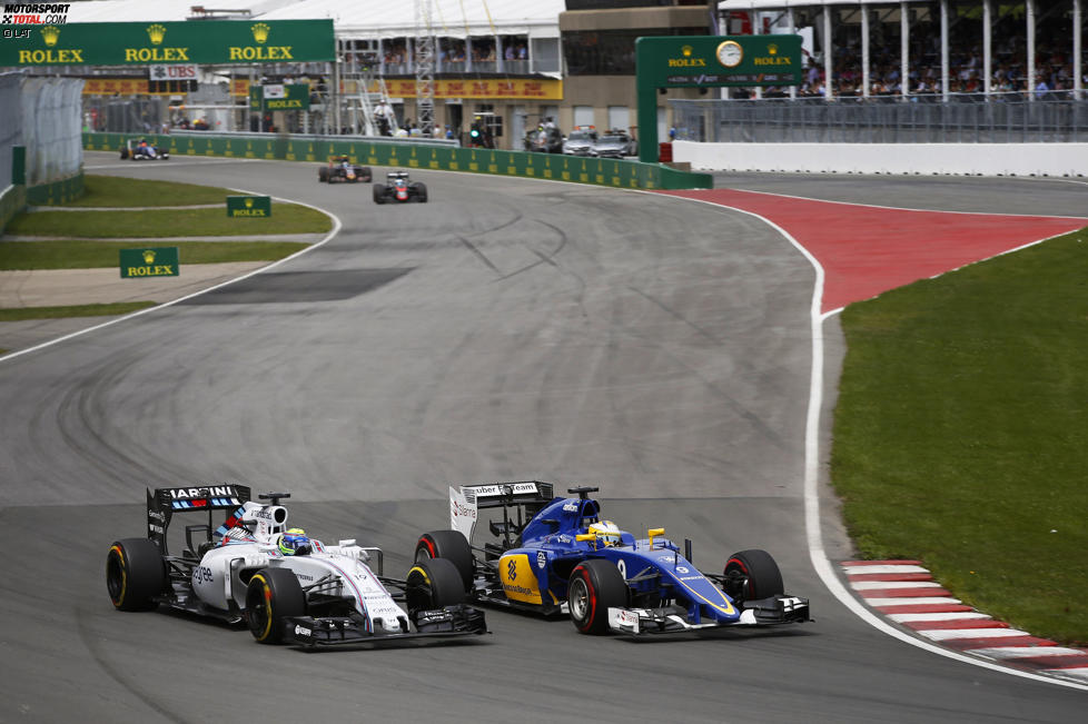 Felipe Massa (Williams) und Marcus Ericsson (Sauber) 