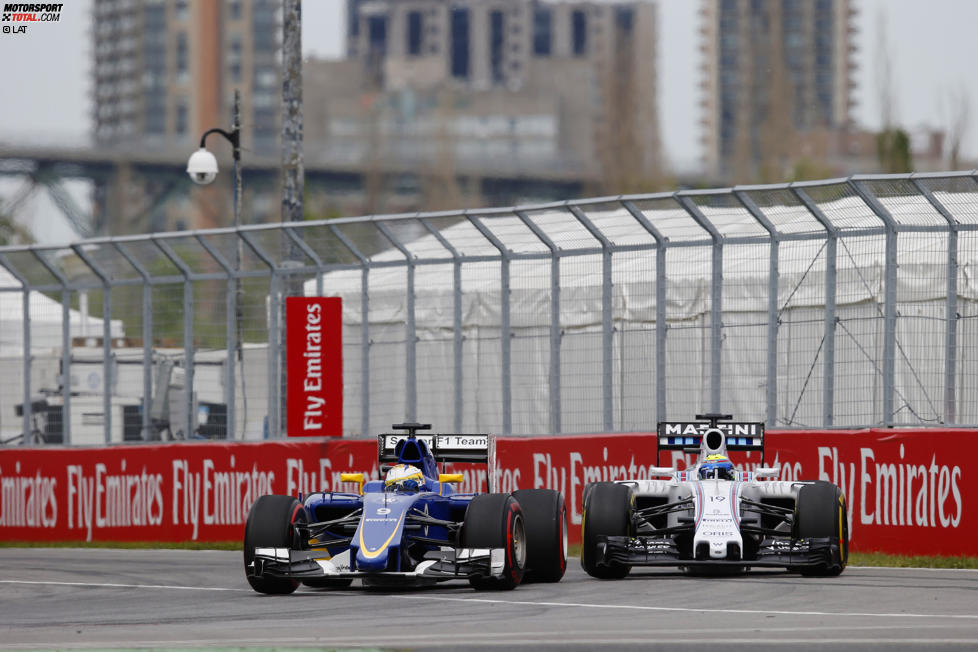 Marcus Ericsson (Sauber) und Felipe Massa (Williams) 